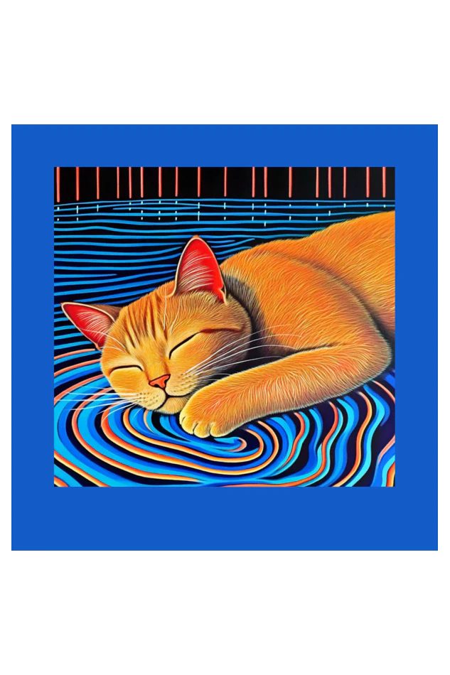 EverythingBoho Cat Dreams Wall Art (White) - Image 2