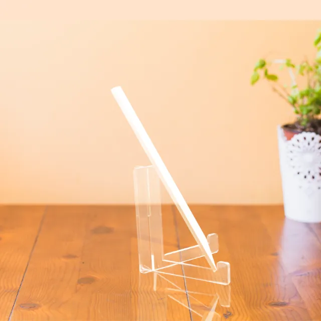 EverythingBoho Cat Mom Acrylic Display Stand (White) - Image 2