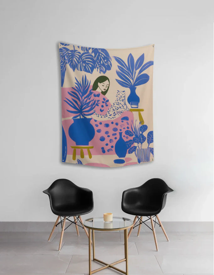 EverythingBoho Cat Mom Sukoon Tapestry Wall Art - Image 3