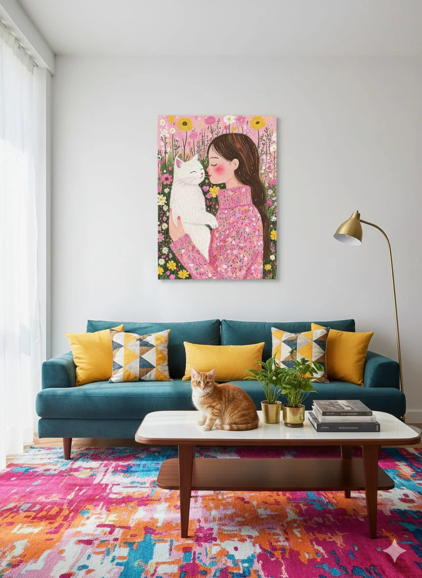 EverythingBoho Cat Mom Wall Art (Black) - Image 2