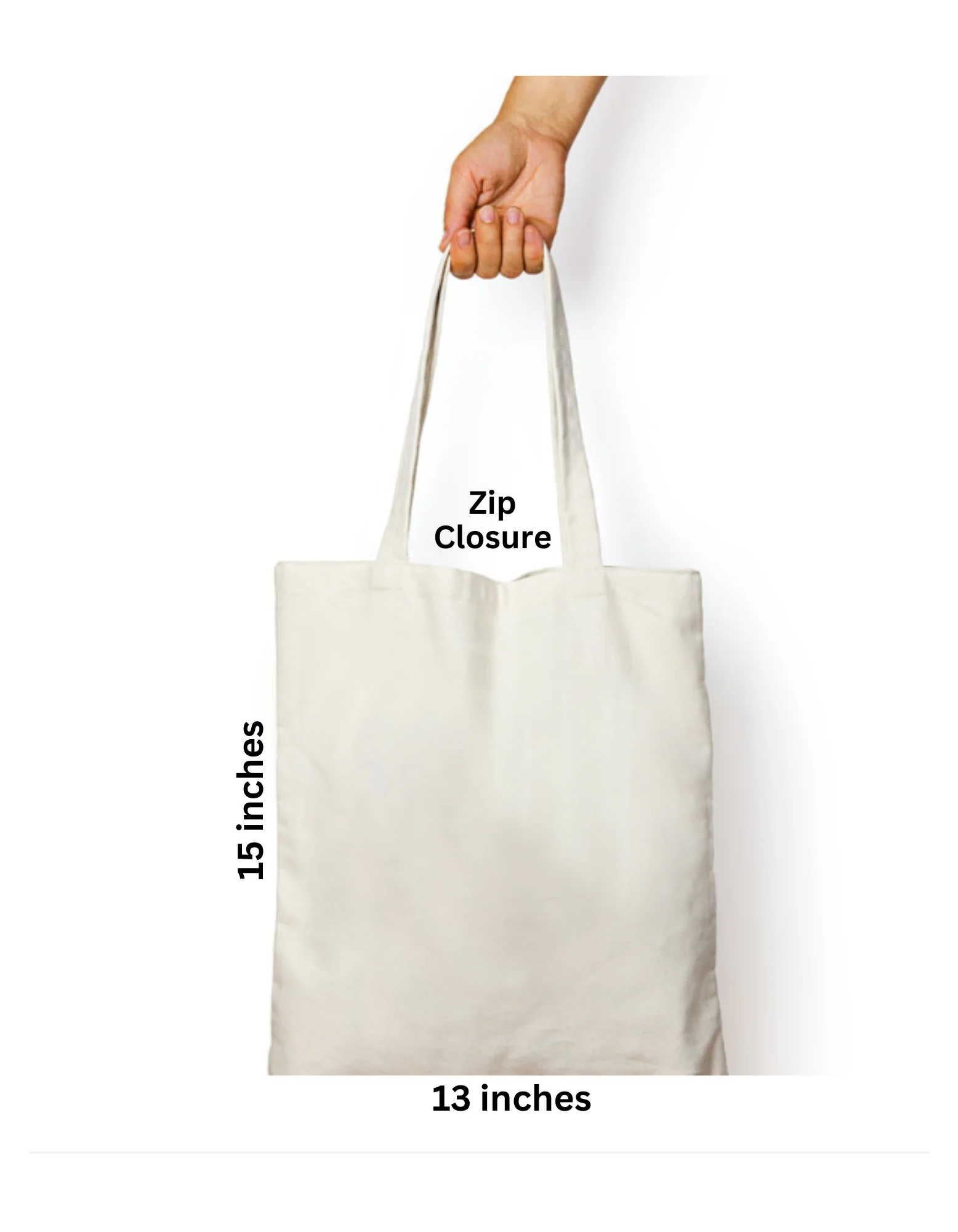 EverythingBoho Catitude Zipped Tote Bag (White) - Image 2