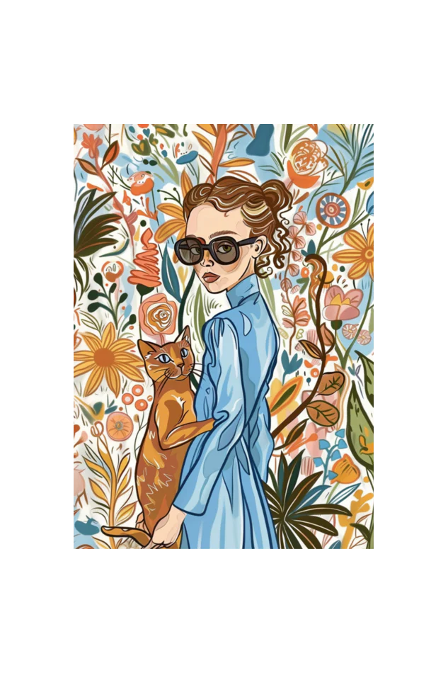 EverythingBoho The Caty Girl Boho Wall Art (Black) - Image 2