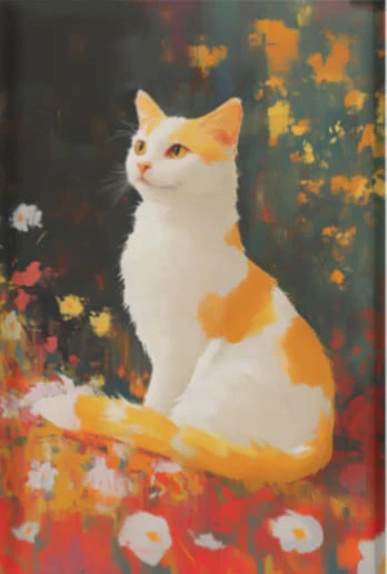 EverythingBoho The Farsighted Cat Wall Art (Bottle Green) - Image 4