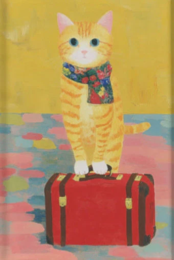 EverythingBoho The Solo Traveller Cat Wall Art (White) - Image 3