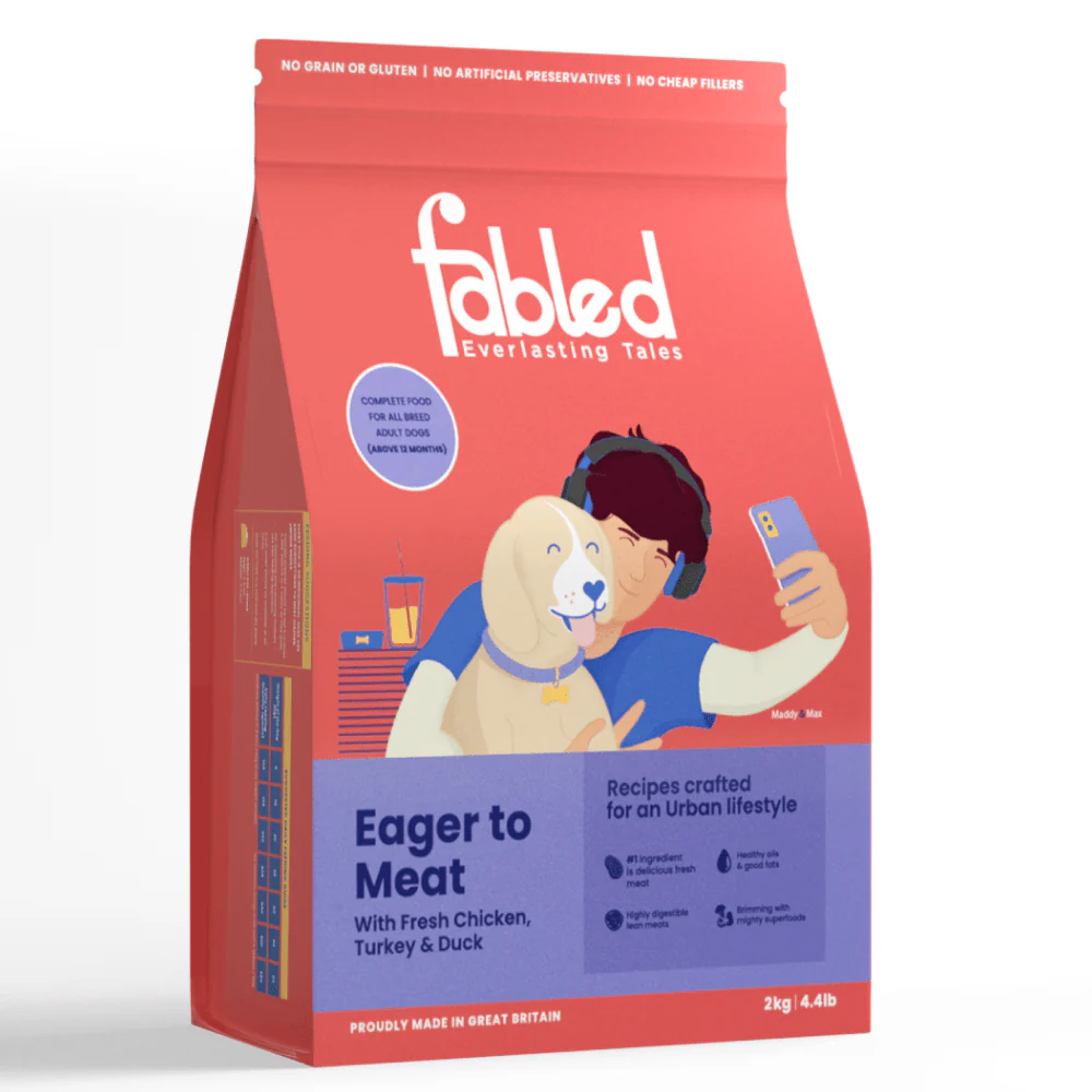 Fabled Eager to Meat Fresh Chicken Turkey and Duck Adult Dog Dry Food - Image 3