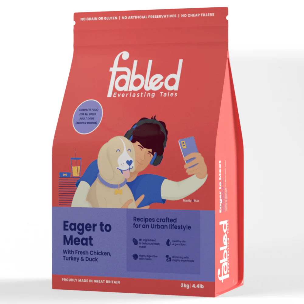Fabled Eager to Meat Fresh Chicken Turkey and Duck Adult Dog Dry Food - Image 5