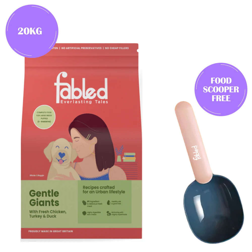 Fabled Gentle Giants Fresh Chicken Turkey and Duck Large Breed Puppy Dry Food - Image 12