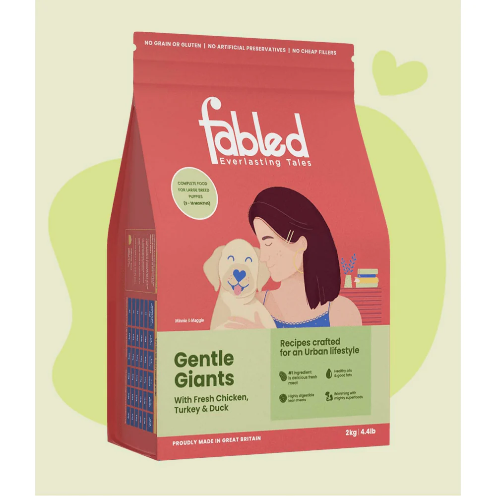 Fabled Gentle Giants Fresh Chicken Turkey and Duck Large Breed Puppy Dry Food - Image 2