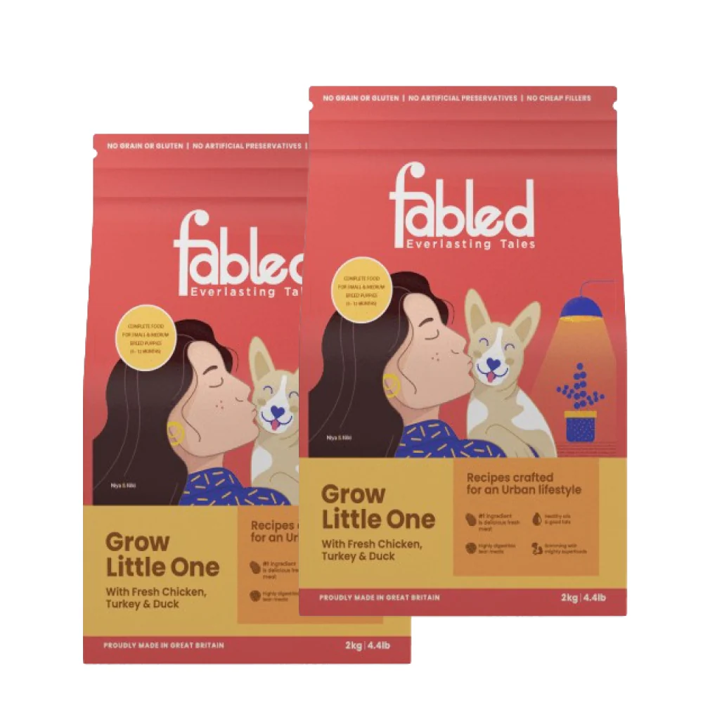 Fabled Grow Little One Fresh Chicken Turkey & Duck Small Medium Dog Dry Food - Image 12