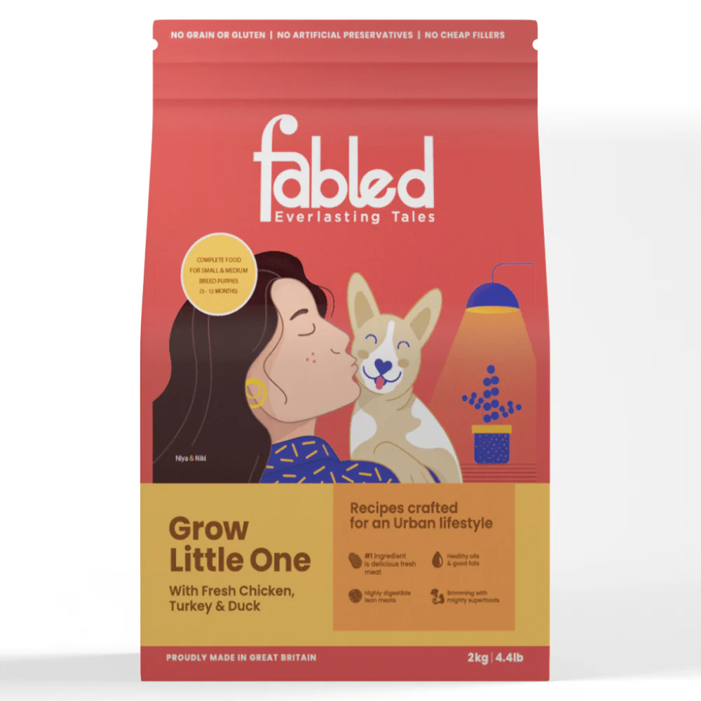 Fabled Grow Little One Fresh Chicken Turkey & Duck Small Medium Dog Dry Food - Image 2