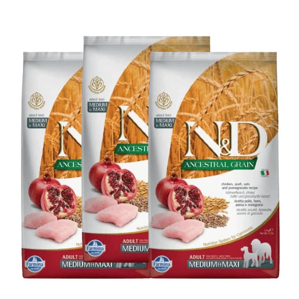 Farmina N&D Chicken & Pomegranate Adult Medium Maxi Dog Dry Food - Image 12