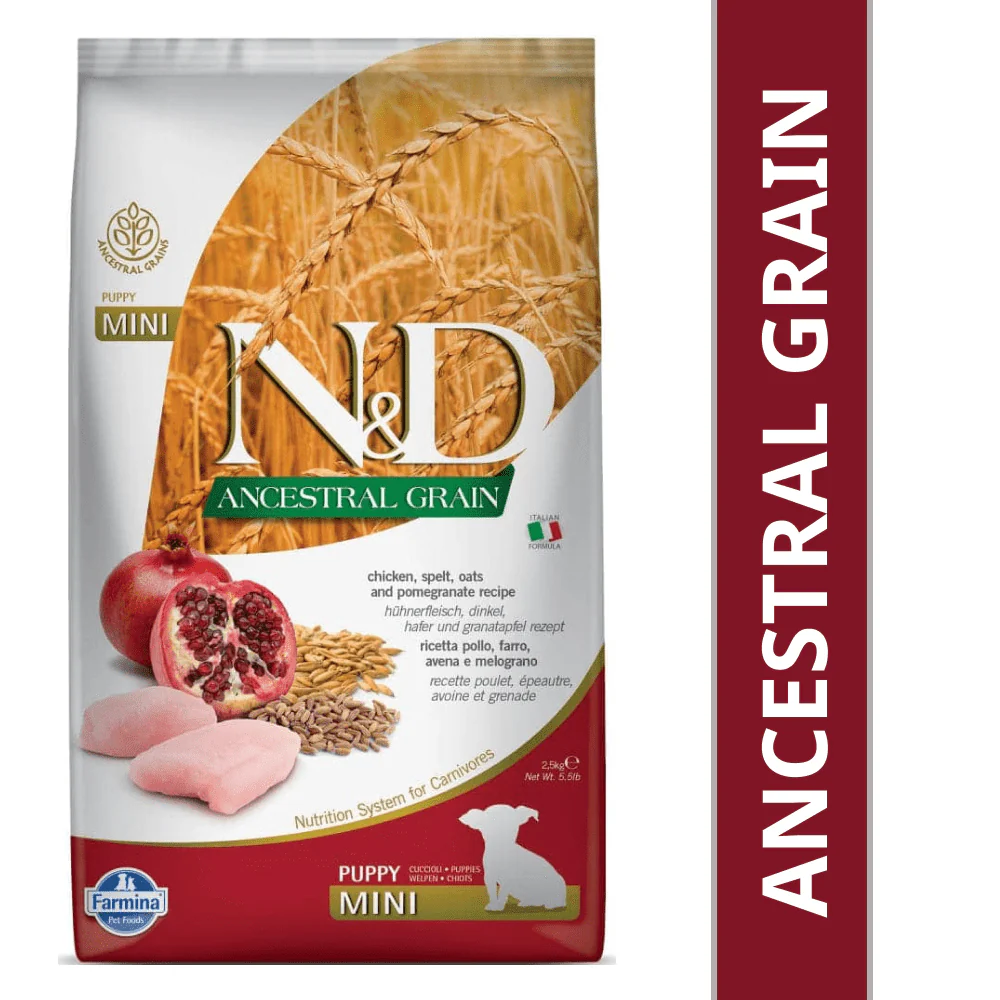 Farmina N&D Chicken & Pomegranate Ancestral Grain Puppy Mini Dog Dry Food - Image 10
