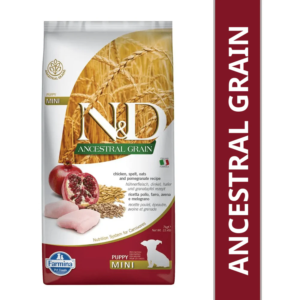 Farmina N&D Chicken & Pomegranate Ancestral Grain Puppy Mini Dog Dry Food - Image 9