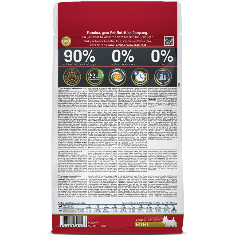Farmina N&D Ancestral Grain Chicken & Pomegranate Adult Mini Dog Dry Food - Image 2