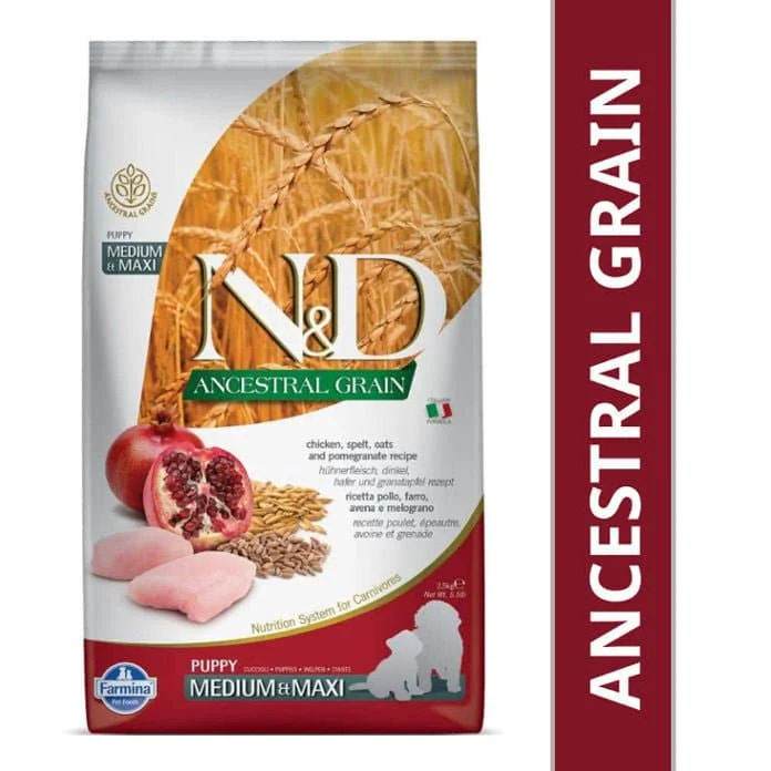 Farmina N&D Chicken & Pomegranate Ancestral Grain Puppy Medium Maxi Dog Dry Food - Image 11