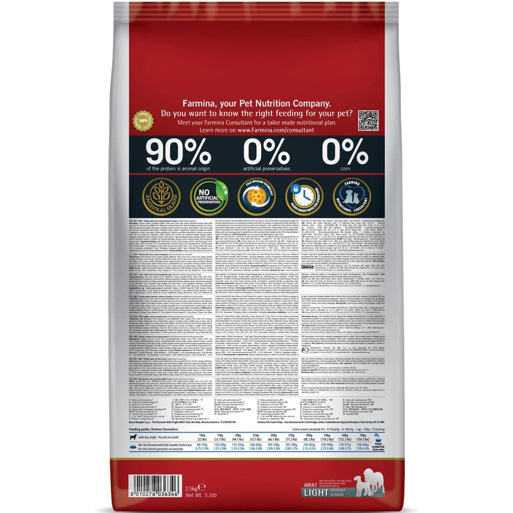 Farmina N&D Chicken & Pomegranate Ancestral Grain Light Adult Medium Maxi Dog Dry Food - Image 2