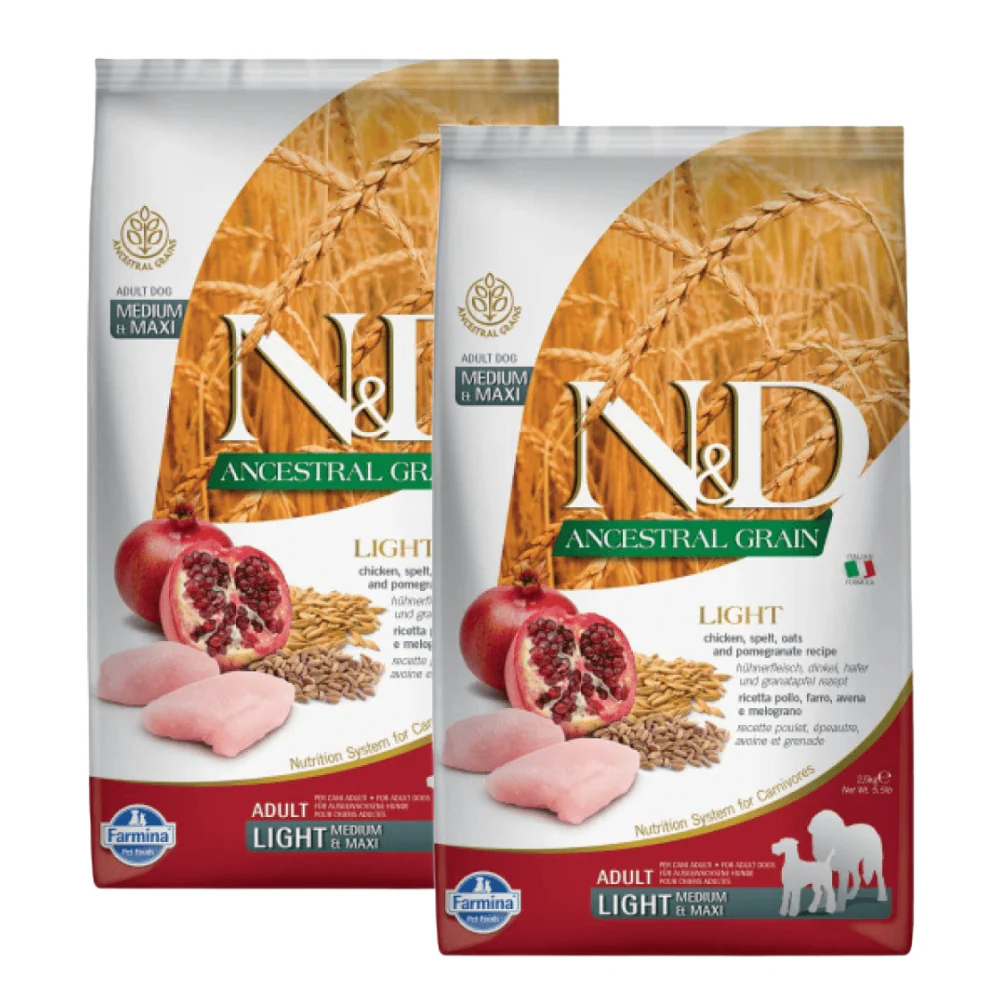 Farmina N&D Chicken & Pomegranate Ancestral Grain Light Adult Medium Maxi Dog Dry Food - Image 8