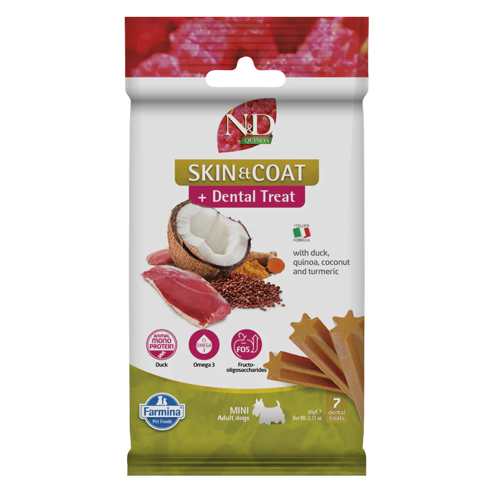 Farmina N&D Duck and Quinoa Skin and Coat Mini Adult Dog Treats