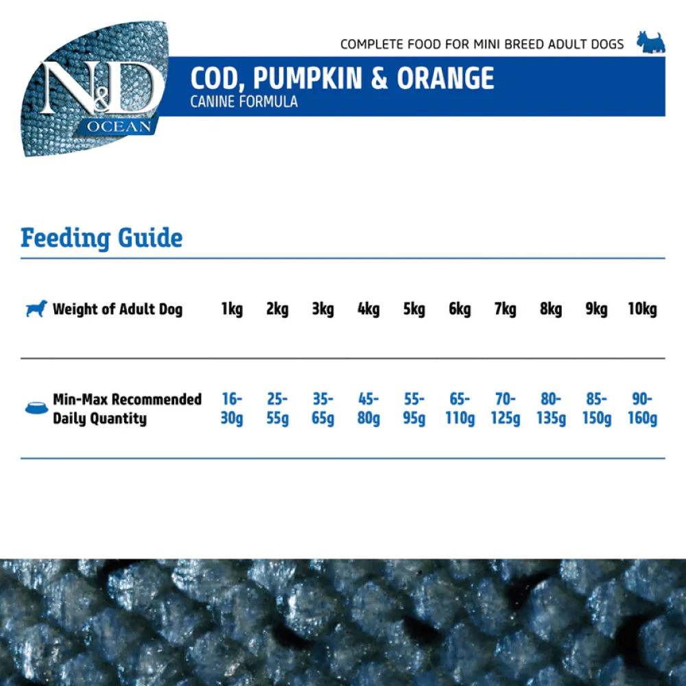 Farmina N&D Ocean Codfish Orange & Pumpkin Grain Free Adult Mini Dog Dry Food - Image 15