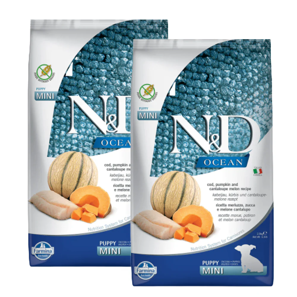 Farmina N&D Ocean Codfish Pumpkin & Cantaloupe Melon Puppy Mini Dry Food - Image 12