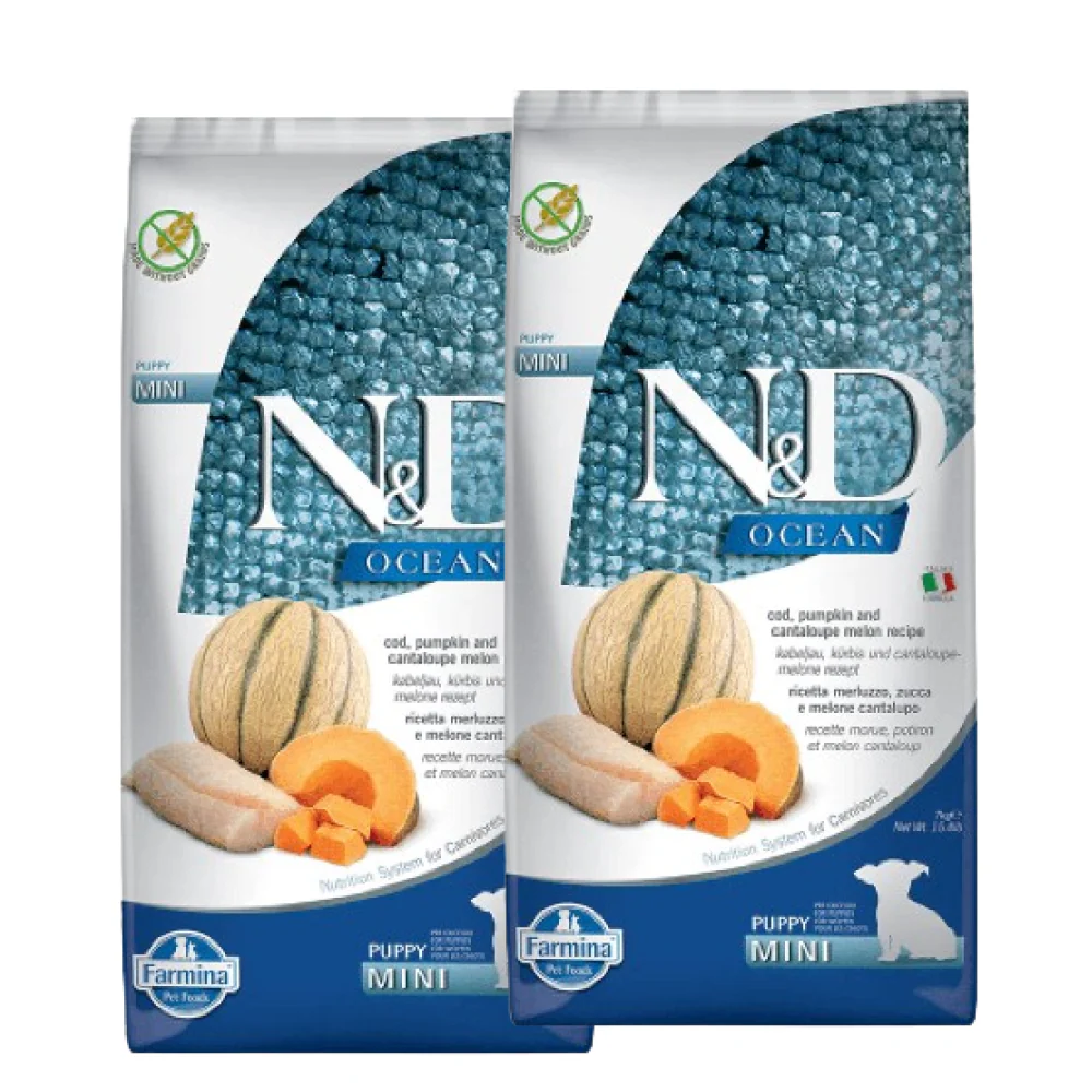 Farmina N&D Ocean Codfish Pumpkin & Cantaloupe Melon Puppy Mini Dry Food - Image 13