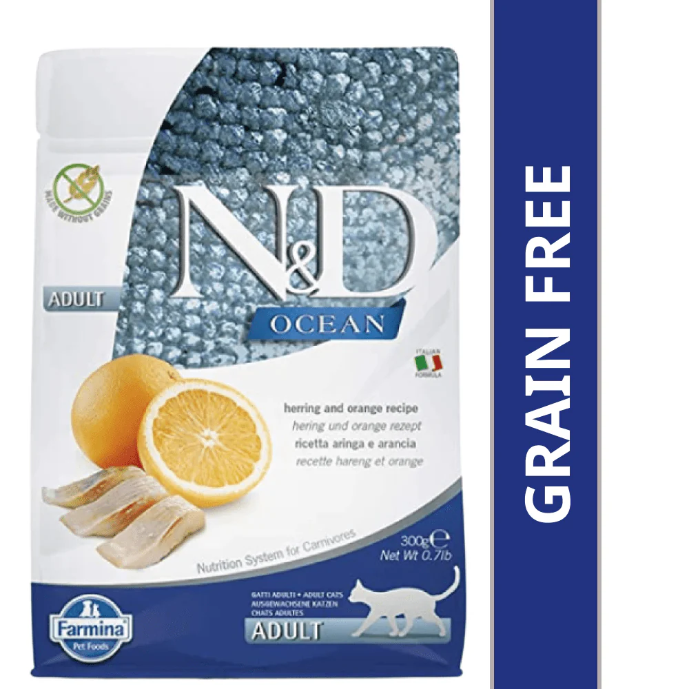 Farmina N&D Ocean Herring & Orange Grain Free Adult Cat Dry Food - Image 11