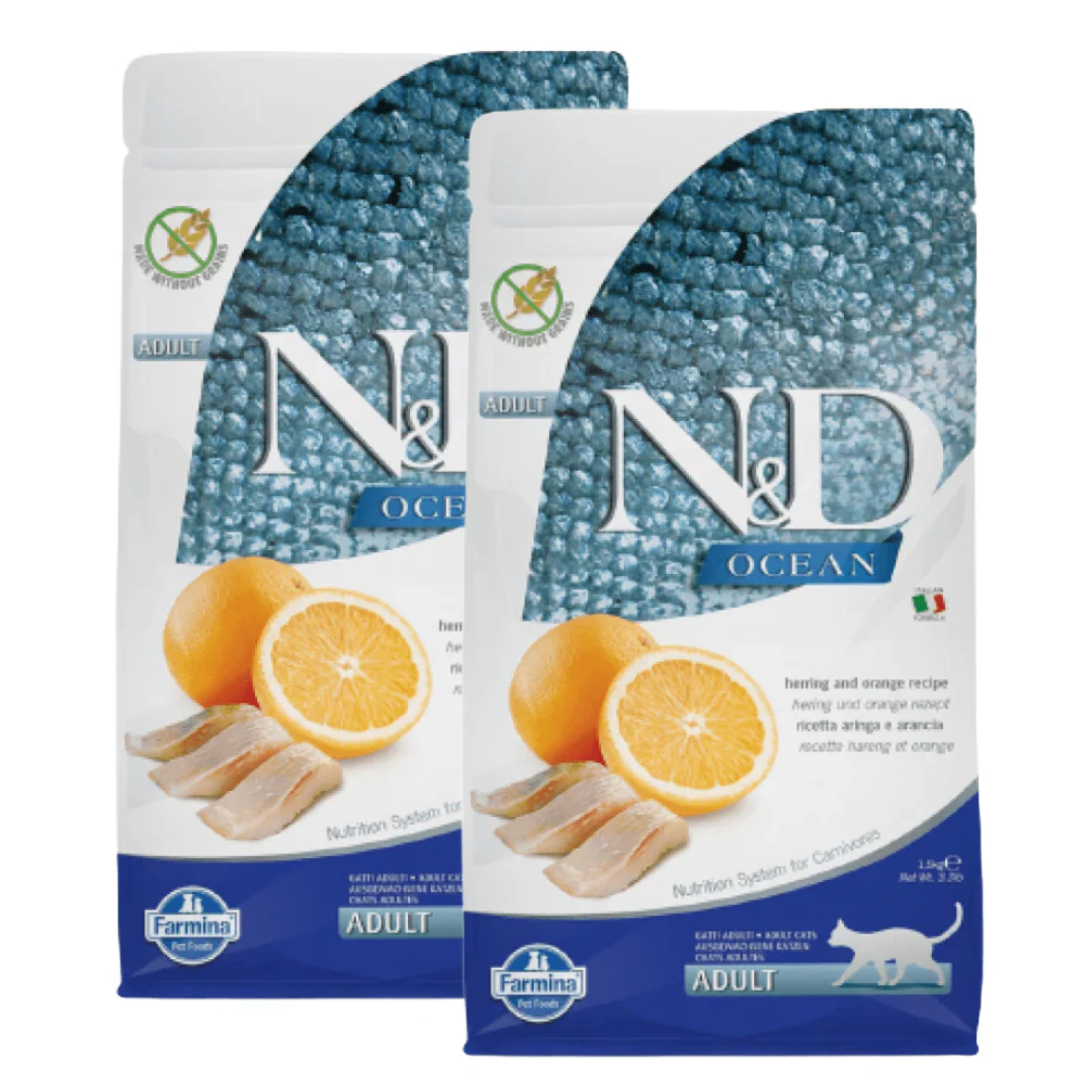 Farmina N&D Ocean Herring & Orange Grain Free Adult Cat Dry Food - Image 12