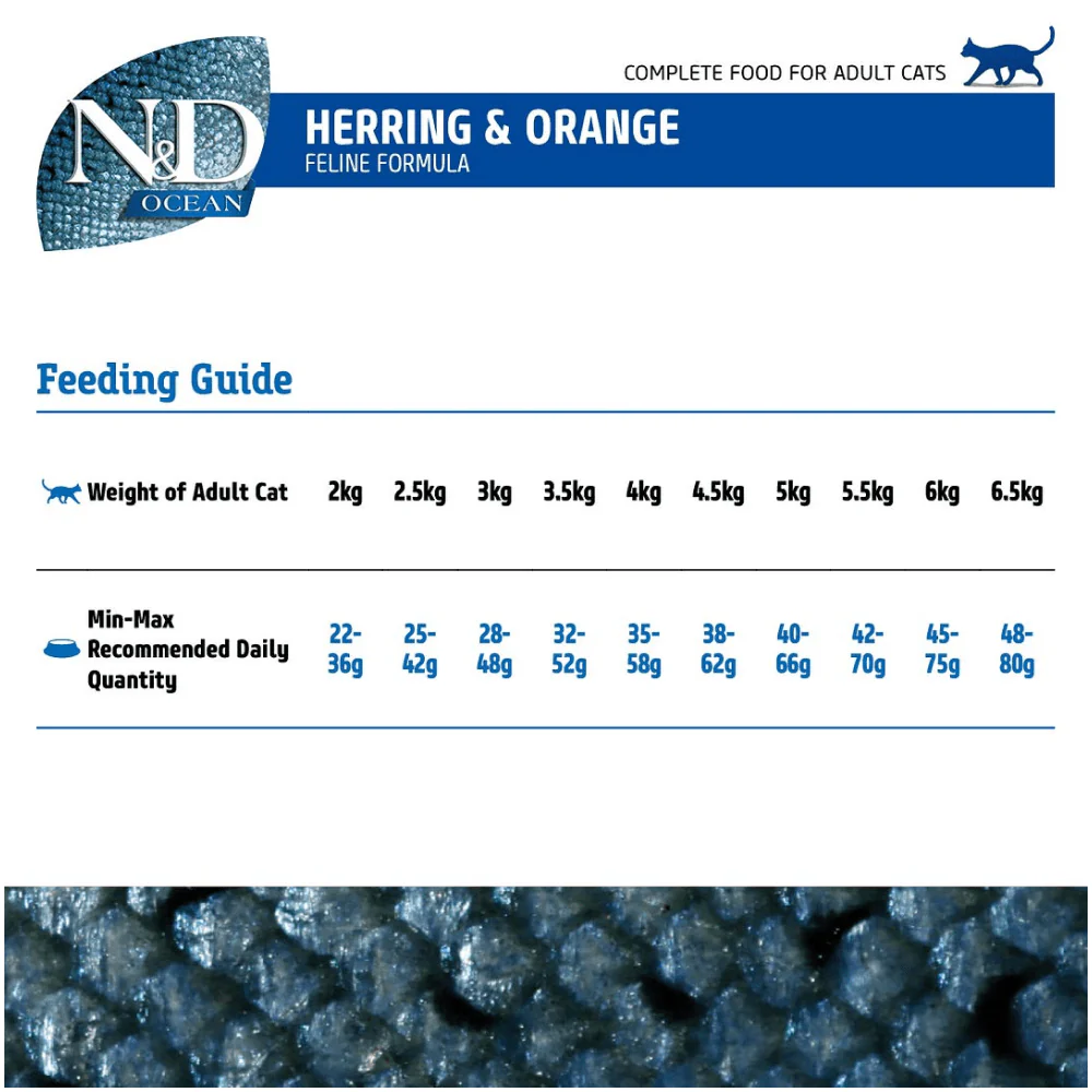 Farmina N&D Ocean Herring & Orange Grain Free Adult Cat Dry Food - Image 5