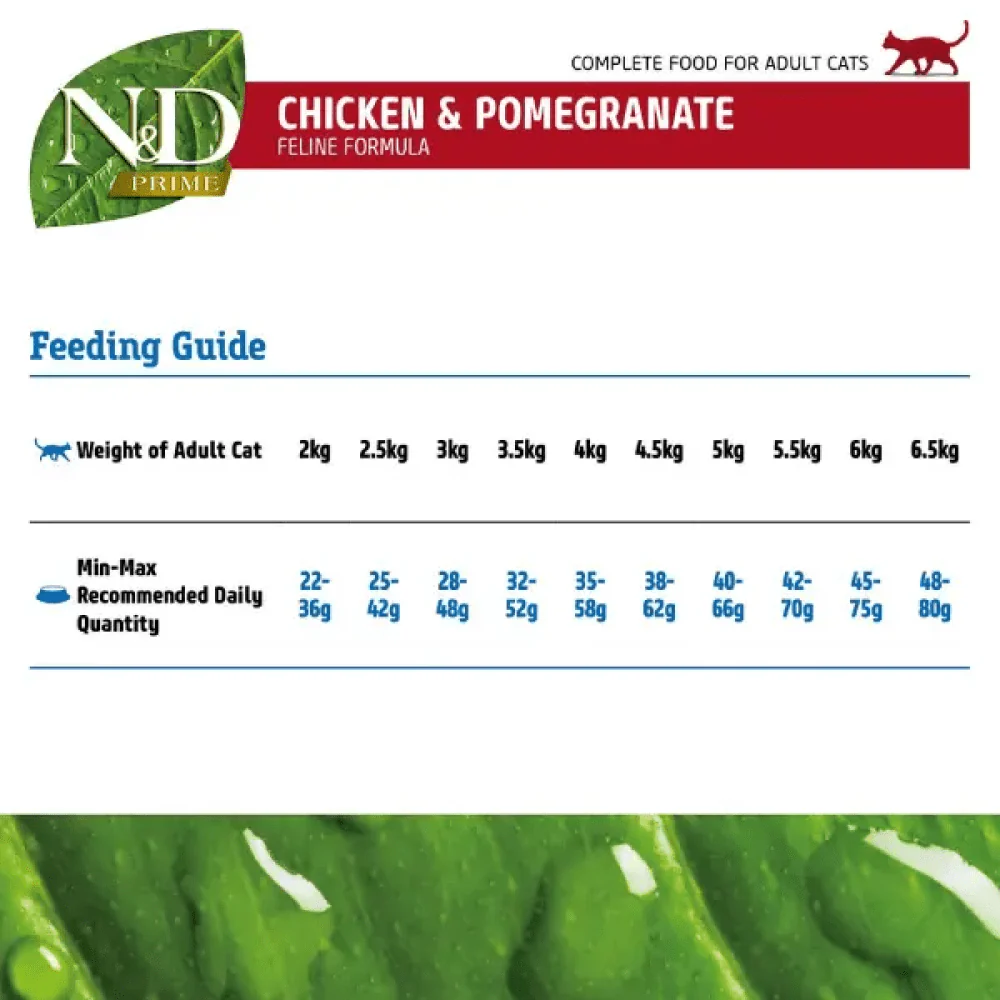 Farmina N&D Prime Chicken & Pomegranate Grain Free Adult Cat Dry Food - Image 6