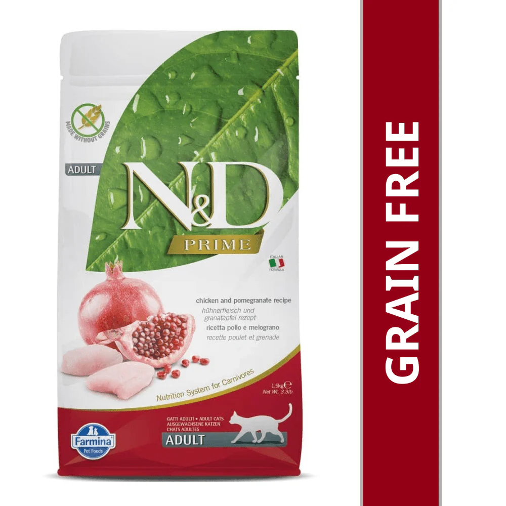 Farmina N&D Prime Chicken & Pomegranate Grain Free Adult Cat Dry Food - Image 7