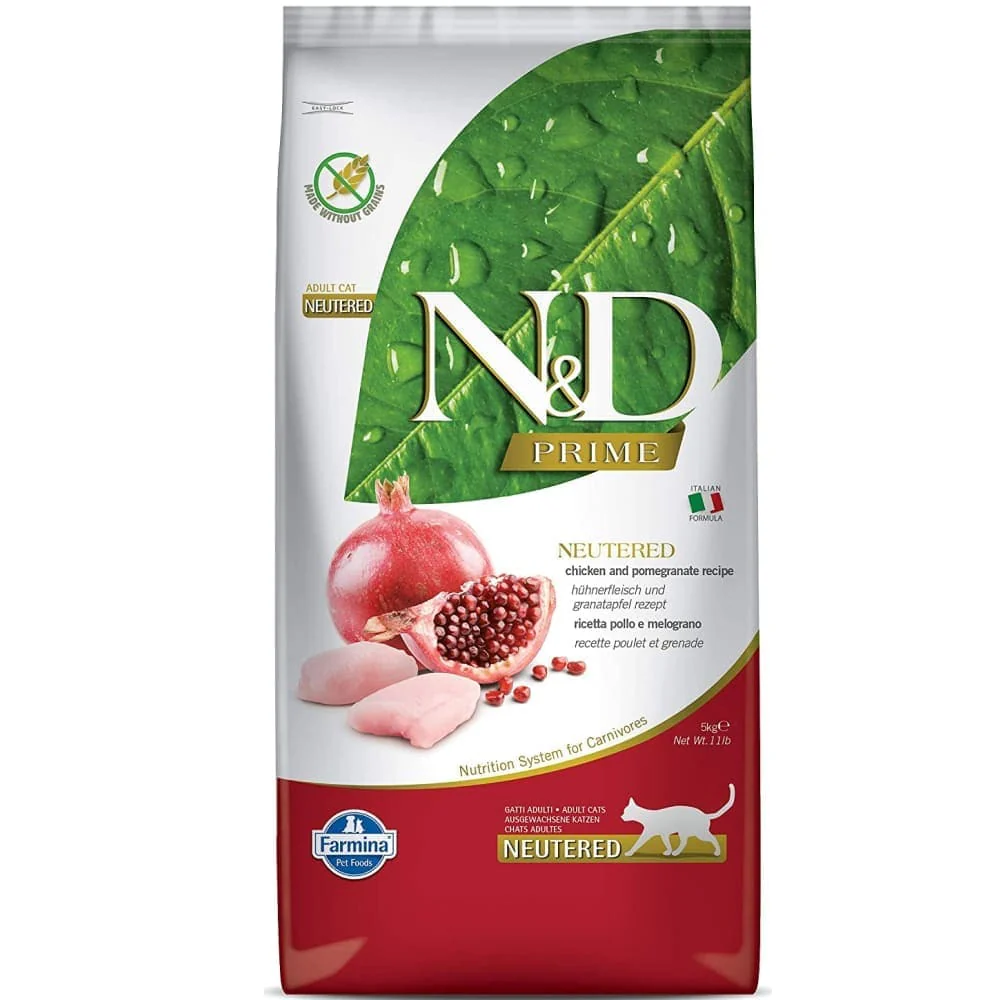 Farmina N&D Prime Chicken & Pomegranate Adult Neutered Cat Dry Food - Image 2