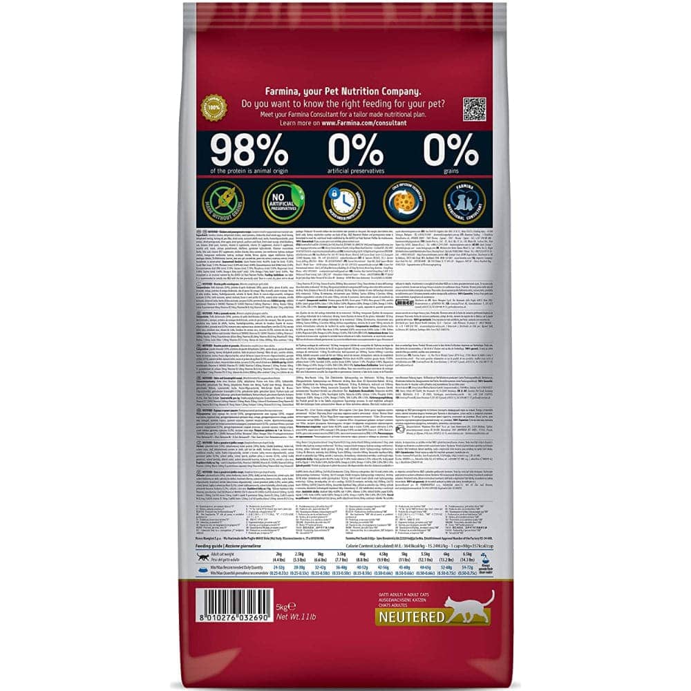 Farmina N&D Prime Chicken & Pomegranate Adult Neutered Cat Dry Food - Image 5