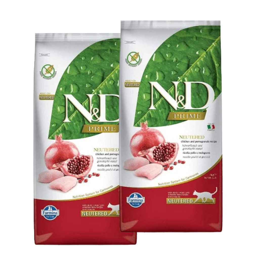 Farmina N&D Prime Chicken & Pomegranate Adult Neutered Cat Dry Food - Image 9