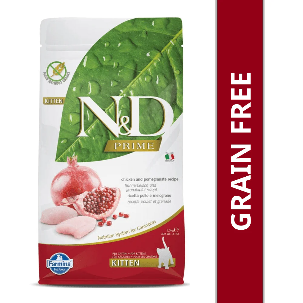 Farmina N&D Prime Chicken & Pomegranate Grain Free Kitten Cat Dry Food - Image 9
