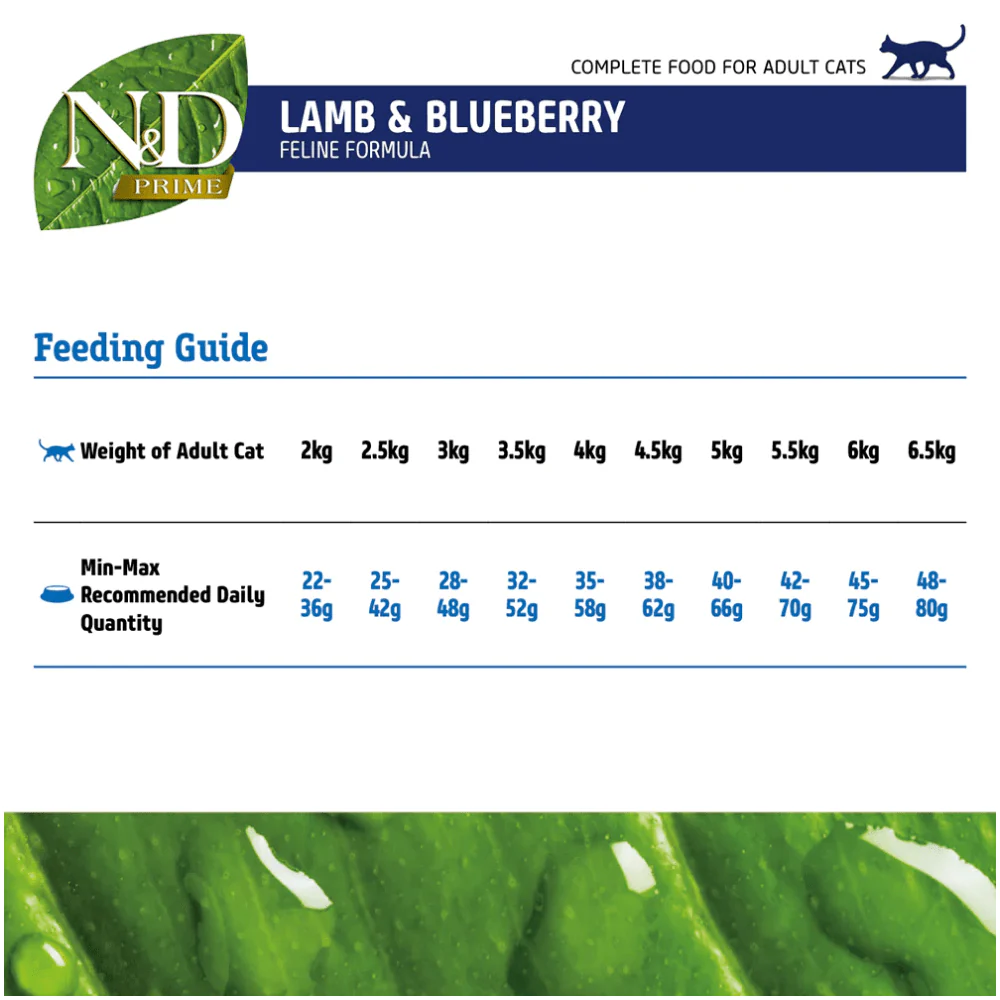 Farmina N&D Prime Lamb & Blueberry Grain Free Adult Cat Dry Food - Image 7