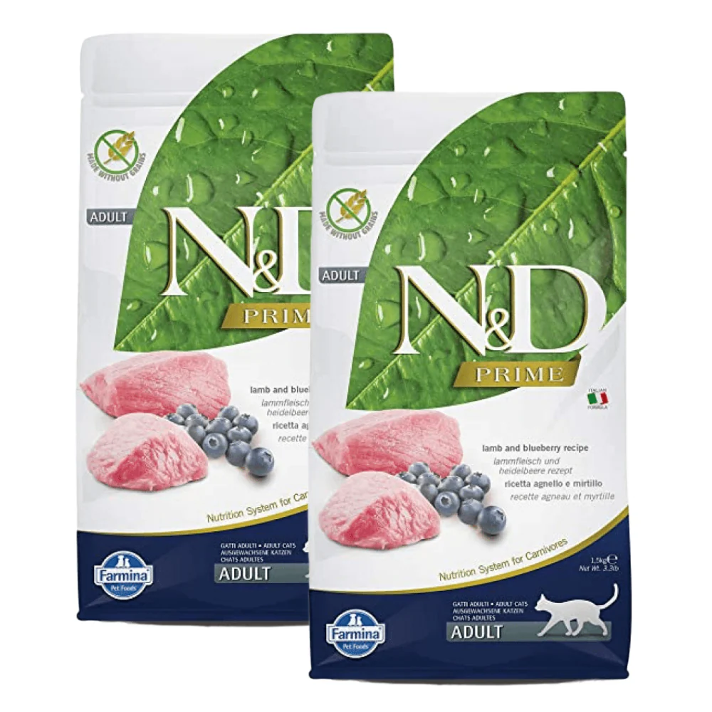 Farmina N&D Prime Lamb & Blueberry Grain Free Adult Cat Dry Food - Image 10
