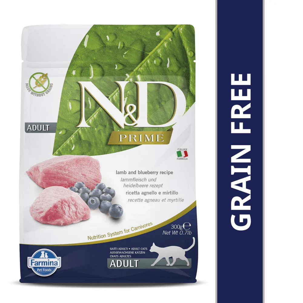 Farmina N&D Prime Lamb & Blueberry Grain Free Adult Cat Dry Food - Image 8