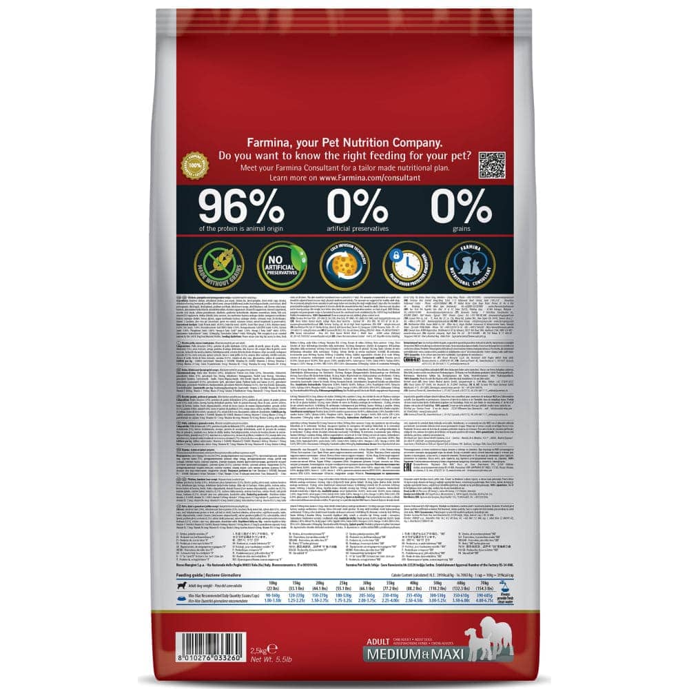 Farmina N&D Pumpkin Chicken & Pomegranate Grain Free Adult Maxi Medium Dog Dry Food - Image 3