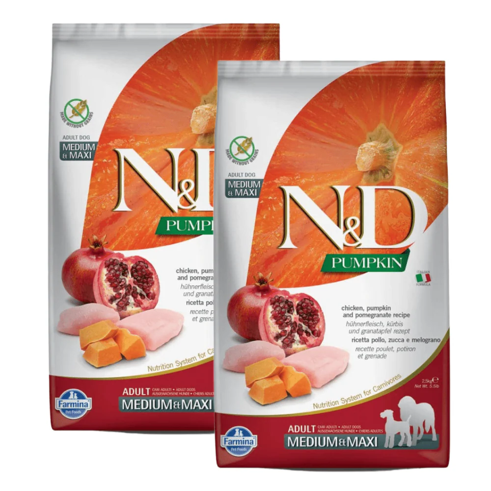 Farmina N&D Pumpkin Chicken & Pomegranate Grain Free Adult Maxi Medium Dog Dry Food - Image 10