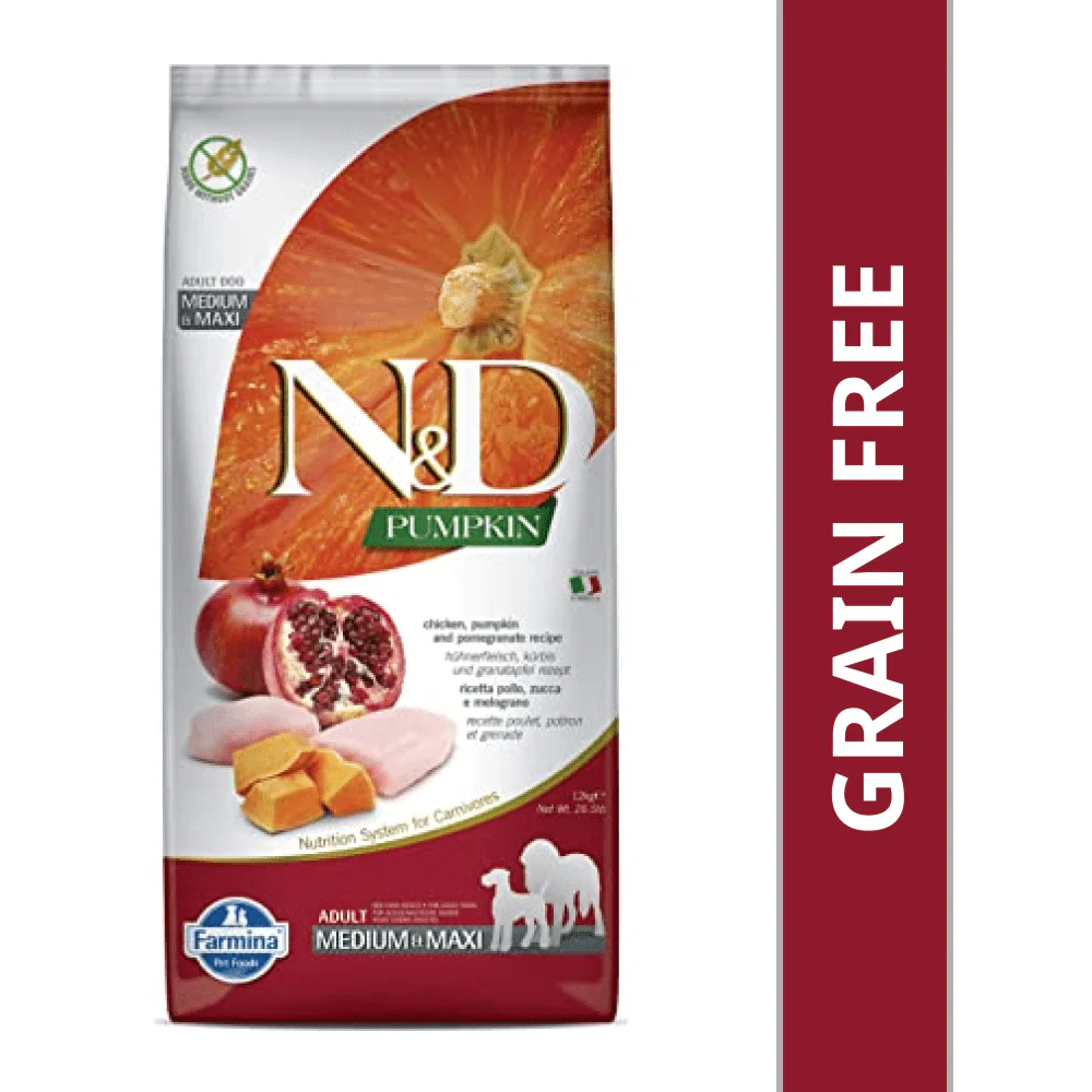 Farmina N&D Pumpkin Chicken & Pomegranate Grain Free Adult Maxi Medium Dog Dry Food - Image 3