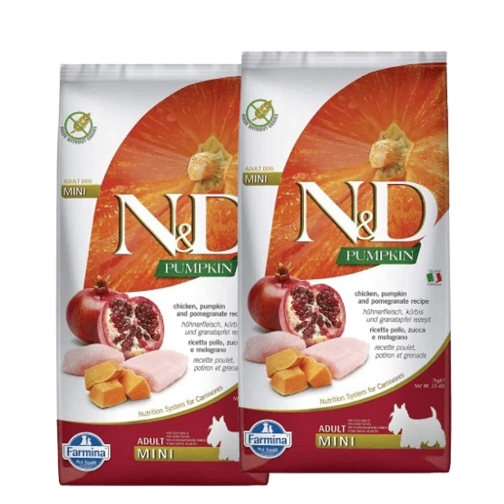 Farmina N&D Pumpkin Chicken & Pomegranate Grain Free Adult Mini Dog Dry Food - Image 13