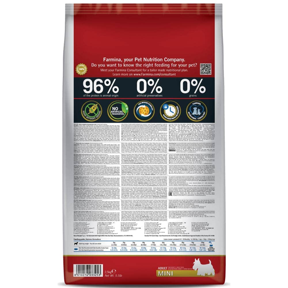 Farmina N&D Pumpkin Chicken & Pomegranate Grain Free Adult Mini Dog Dry Food - Image 3