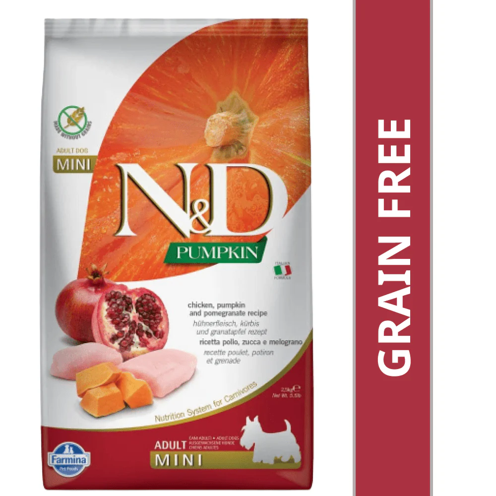 Farmina N&D Pumpkin Chicken & Pomegranate Grain Free Adult Mini Dog Dry Food - Image 10