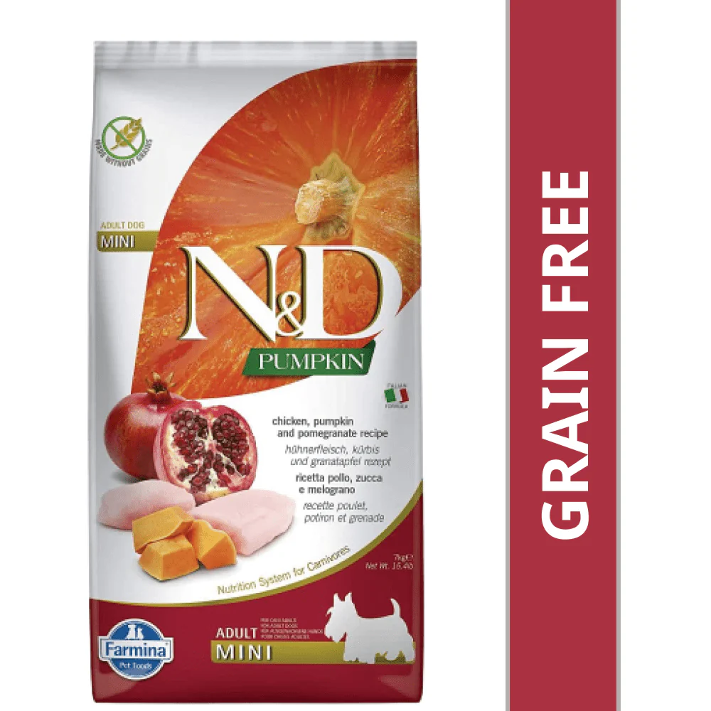 Farmina N&D Pumpkin Chicken & Pomegranate Grain Free Adult Mini Dog Dry Food - Image 9