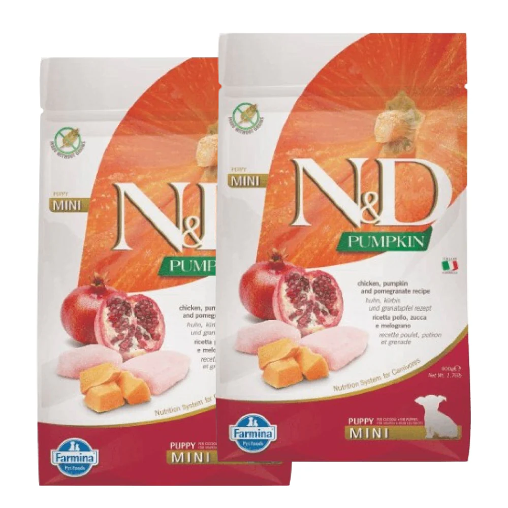 Farmina N&D Pumpkin Chicken & Pomegranate Grain Free Puppy Mini Dog Dry Food - Image 11