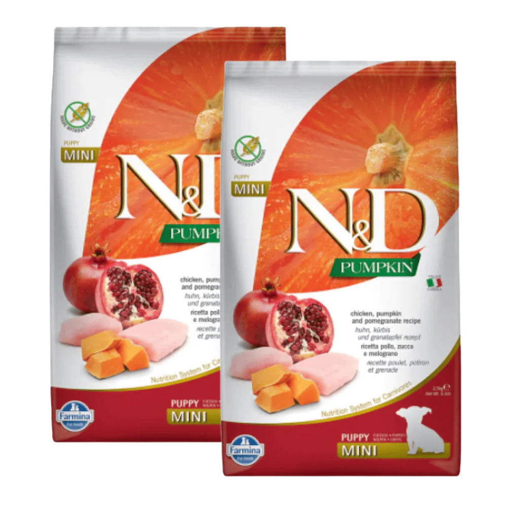 Farmina N&D Pumpkin Chicken & Pomegranate Grain Free Puppy Mini Dog Dry Food - Image 10