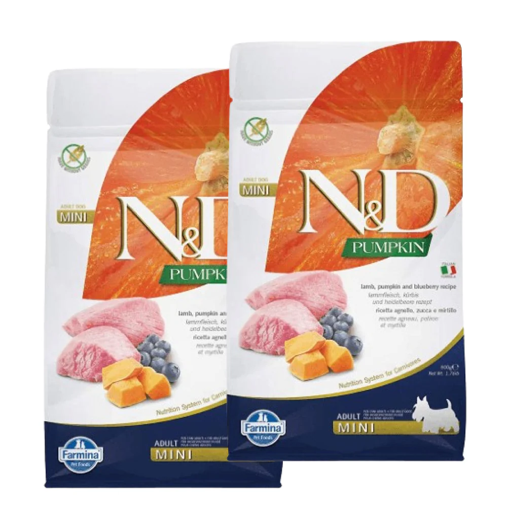 Farmina N&D Pumpkin Lamb & Blueberry Grain Free Adult Mini Dog Dry Food - Image 11