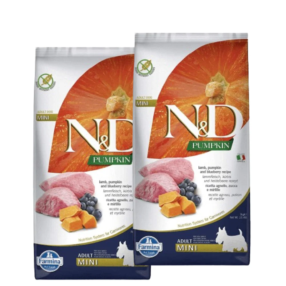 Farmina N&D Pumpkin Lamb & Blueberry Grain Free Adult Mini Dog Dry Food - Image 12
