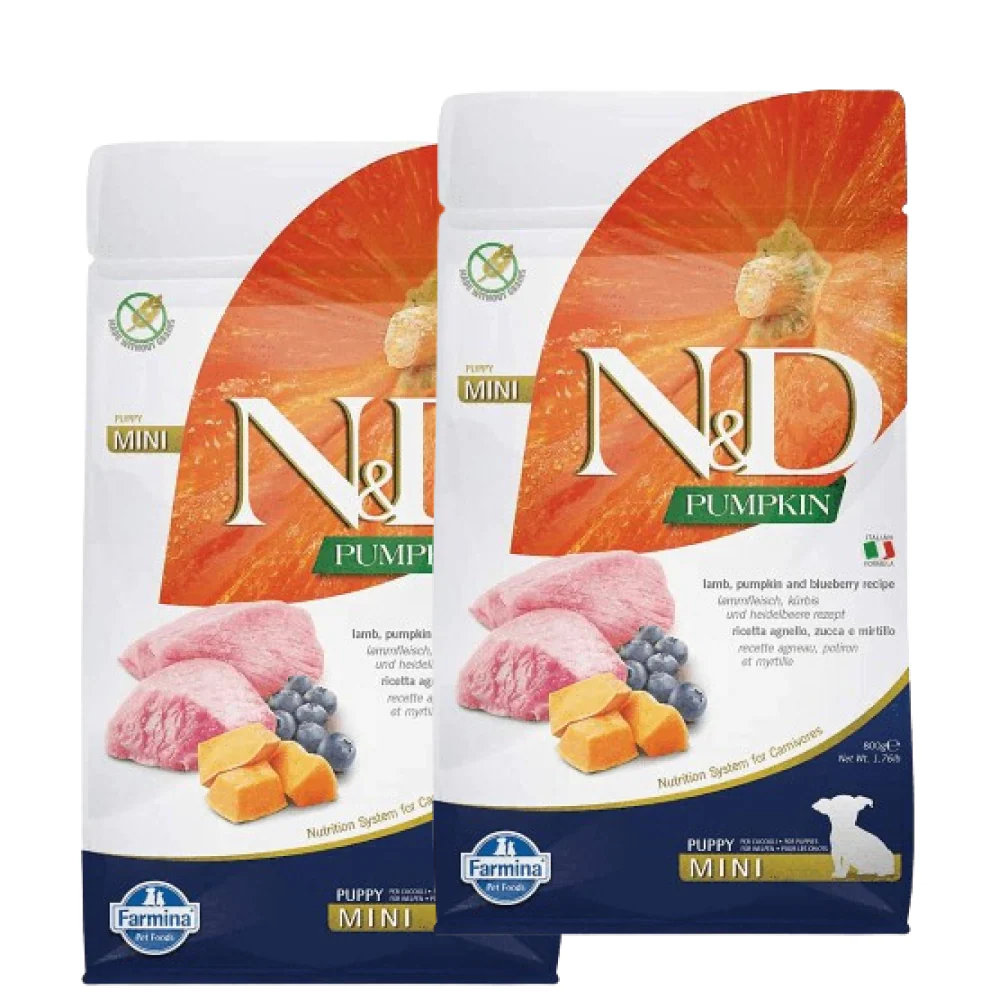 Farmina N&D Pumpkin Lamb & Blueberry Grain Free Puppy Mini Dog Dry Food - Image 12
