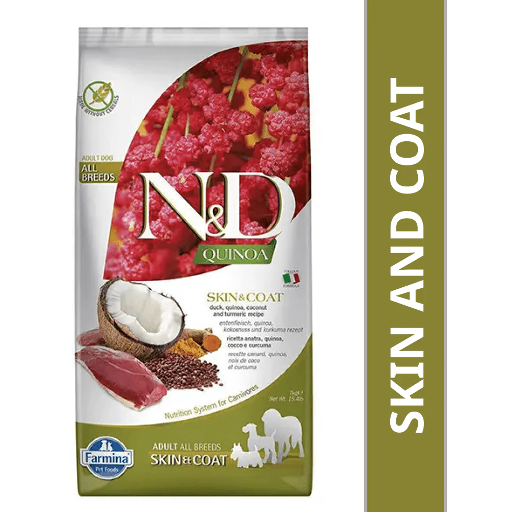Farmina N&D Quinoa Duck Coconut & Turmeric Skin & Coat Grain Free Medium and Maxi Dog Dry Food - Image 10